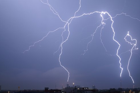 Blitzeinschläge in Wien Donaustadt